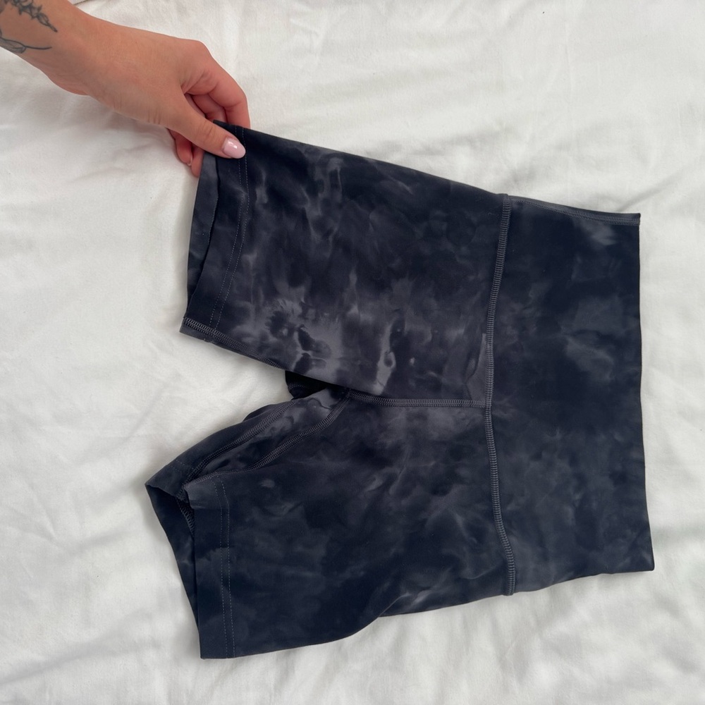 lululemon athletica Black Tie-Dye Bike Shorts